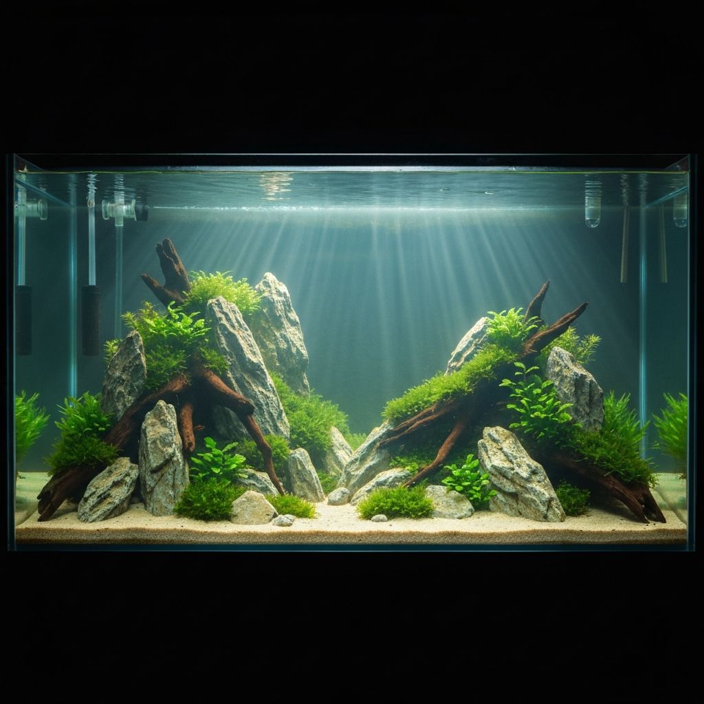 Profesionalno uređen hardscape akvarijum